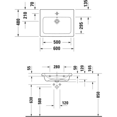 Duravit - D-Code Waschtischunterschrank 60 cm - Keramikwaschtisch - Badezimmermöbel Duravit - D-Code Waschtischunterschrank 60 cm - Keramikwaschtisch - Badezimmermöbel