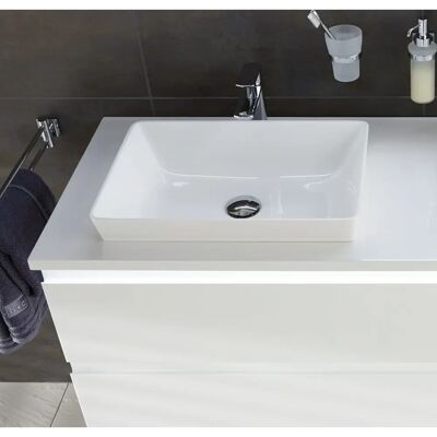 Puris b - Mineralgussplatte 61,2 cm - Waschbecken - LED-Beleuchtung Puris b - Mineralgussplatte 61,2 cm - Waschbecken - LED-Beleuchtung