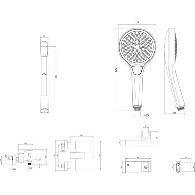 Villeroy & Boch - Taro - Messing - Duschgarnitur Villeroy & Boch - Taro - Messing - Duschgarnitur