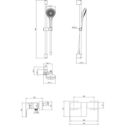 Villeroy & Boch - Taro - Duschstange - Duschsystem Villeroy & Boch - Taro - Duschstange - Duschsystem