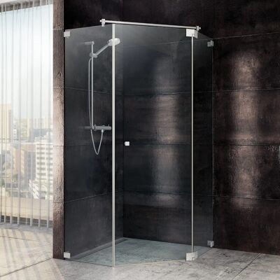 Sprinz Omega Fünfeckdusche 3-teilig 100x100cm mit Pendeltür - Dusche Sprinz Omega Fünfeckdusche 3-teilig 100x100cm mit Pendeltür - Dusche
