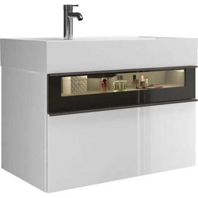 burgbad Yumo Mineralguss-Waschtisch - 81,5 cm mit Unterschrank & LED burgbad Yumo Mineralguss-Waschtisch - 81,5 cm mit Unterschrank & LED