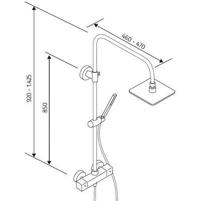 HSK RS 500 Duschset - Thermostat, Eckig, 30x30 cm HSK RS 500 Duschset - Thermostat, Eckig, 30x30 cm