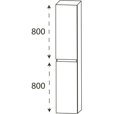 Puris b - essence Hochschrank - 30 x 30 x 163 cm mit 2 Türen - Anschlag links - Griff 341 Puris b - essence Hochschrank - 30 x 30 x 163 cm mit 2 Türen - Anschlag links - Griff 341