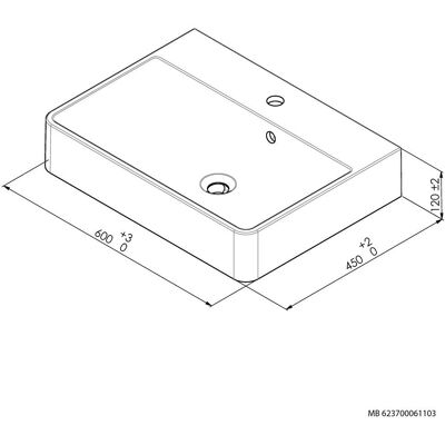 Megabad Profi Collection Architect 200 Opbouwwastafel - Wastafel Megabad Profi Collection Architect 200 Opbouwwastafel - Wastafel