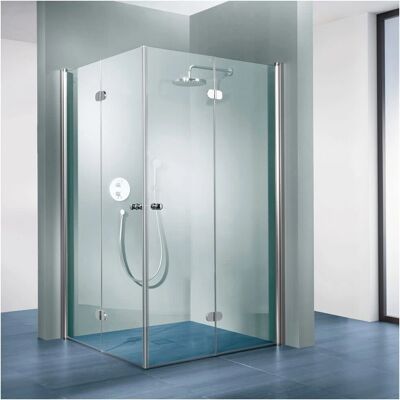 Steinkamp Living hoektoegang draaibare vouwdeur - 120x120x200 cm - chroomlook Steinkamp Living hoektoegang draaibare vouwdeur - 120x120x200 cm - chroomlook
