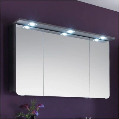 Pelipal Serie 6005 Argona Spiegelschrank - 3 Drehtüren, LED, 6 Glaseinlegeböden Pelipal Serie 6005 Argona Spiegelschrank - 3 Drehtüren, LED, 6 Glaseinlegeböden