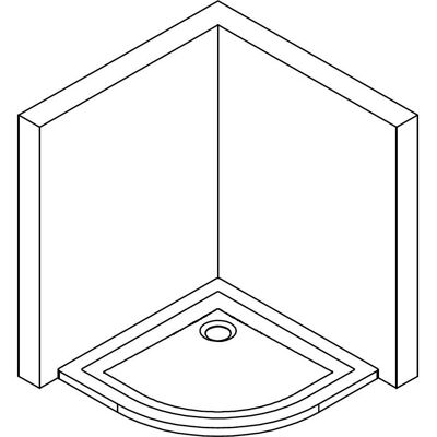 Breuer Noa Flach Line Design Rundduschwanne RDW Radius 50 cm, 80 x 80 cm - Duschwanne Breuer Noa Flach Line Design Rundduschwanne RDW Radius 50 cm, 80 x 80 cm - Duschwanne
