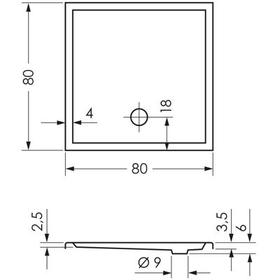 Steinkamp Life Douchebak - 80x80 cm - Douchebak Steinkamp Life Douchebak - 80x80 cm - Douchebak