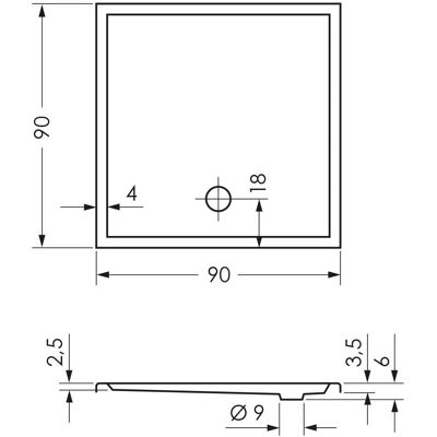 Steinkamp Life Duschwanne - 90 x 90 cm Steinkamp Life Duschwanne - 90 x 90 cm