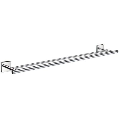 Dubbele handdoekhouder Megabad Profi Collection - 64,8 cm - Vierkante rozet - Verborgen bevestiging Dubbele handdoekhouder Megabad Profi Collection - 64,8 cm - Vierkante rozet - Verborgen bevestiging