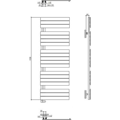 Megabad Profi Collection Plan Open E Badheizkörper - Elektrisch, Stahl, 60x172cm Megabad Profi Collection Plan Open E Badheizkörper - Elektrisch, Stahl, 60x172cm