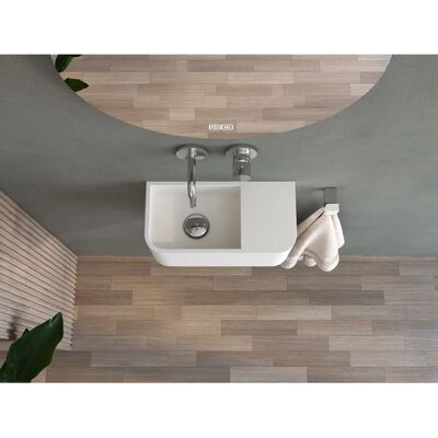 Kronenbach Stone Hand Wash Basin - 38x19cm - Links - Wandmontage Kronenbach Stone Hand Wash Basin - 38x19cm - Links - Wandmontage