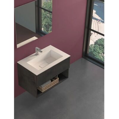 Progettobagno Evo 54 Lago Uno Waschbecken - 80cm Weiß Progettobagno Evo 54 Lago Uno Waschbecken - 80cm Weiß