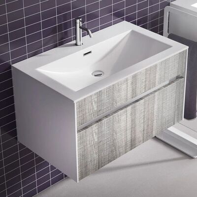 progettobagno Isola Waschbecken mit Unterschrank - 80cm Hochglanz Weiß progettobagno Isola Waschbecken mit Unterschrank - 80cm Hochglanz Weiß