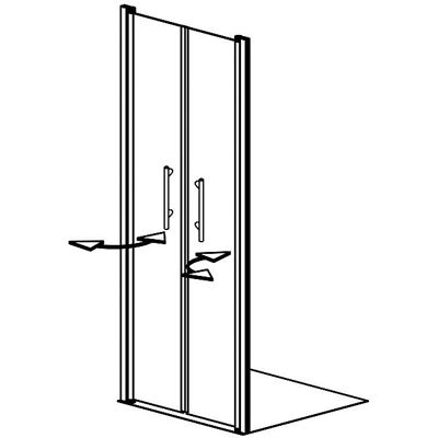 Megabad Profi Collection Planplus Dubbele Swing Deur - Douche Type Megabad Profi Collection Planplus Dubbele Swing Deur - Douche Type