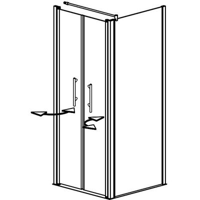 Megabad Profi Collection Model MBPPDPTS80L Doppeltür mit Seitenwand - Duschglas 6 mm Megabad Profi Collection Model MBPPDPTS80L Doppeltür mit Seitenwand - Duschglas 6 mm