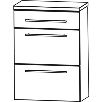 Puris Star Line Highboard - 60x30x82,8 cm mit 1 Schubkasten und 2 Auszügen Puris Star Line Highboard - 60x30x82,8 cm mit 1 Schubkasten und 2 Auszügen