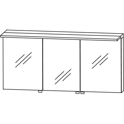 Puris Star Line Spiegelschrank - LED Flächenleuchte - 160x15x66 cm - Spiegelschrank Puris Star Line Spiegelschrank - LED Flächenleuchte - 160x15x66 cm - Spiegelschrank