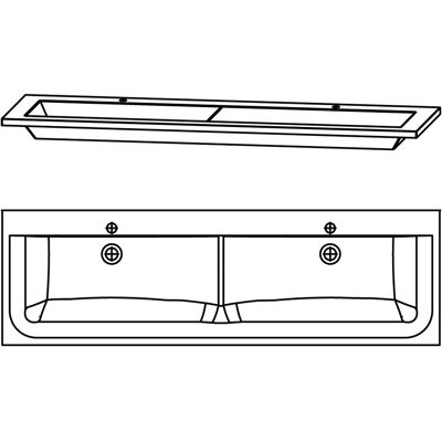 Puris Star Line Doppelwaschtisch - 160 cm Puris Star Line Doppelwaschtisch - 160 cm