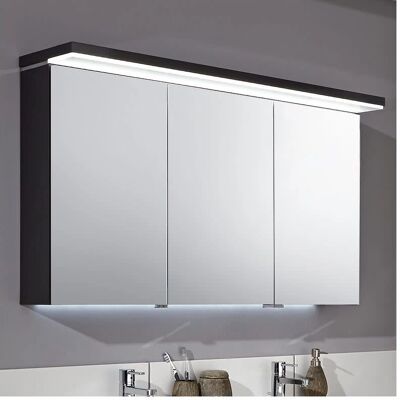 Puris Cool Line Spiegelschrank 120 x 15 x 68 cm mit LED-Flächenleuchte - mirror cabinet Puris Cool Line Spiegelschrank 120 x 15 x 68 cm mit LED-Flächenleuchte - mirror cabinet