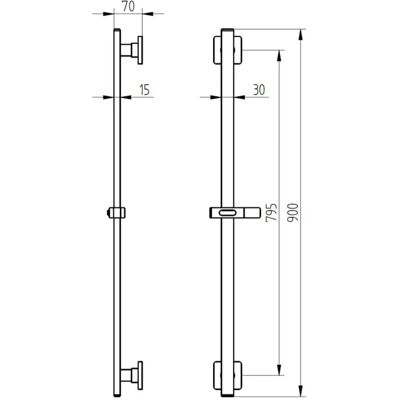 HSK - Softcube 2.0 - 90 cm - Duschstange HSK - Softcube 2.0 - 90 cm - Duschstange
