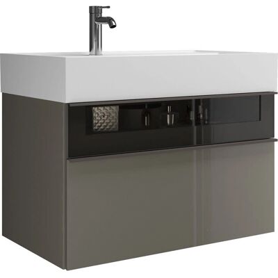 burgbad Yumo Mineralguss-Waschtisch mit Unterschrank, 81,5 cm - Waschbecken mit Unterschrank burgbad Yumo Mineralguss-Waschtisch mit Unterschrank, 81,5 cm - Waschbecken mit Unterschrank