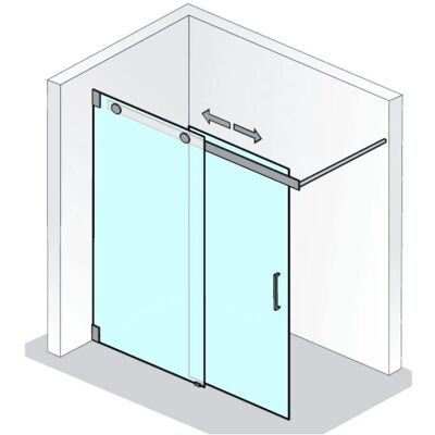 HSK K2.35-CR-50-L Gleittür - Zweiteilig, Anschlag links, Sonderbreite HSK K2.35-CR-50-L Gleittür - Zweiteilig, Anschlag links, Sonderbreite