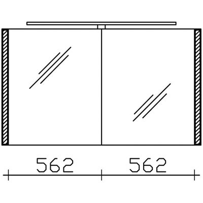 Pelipal S26 Spiegelschrank - LED-Seitenlicht, untere Module Pelipal S26 Spiegelschrank - LED-Seitenlicht, untere Module