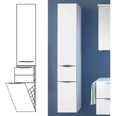 Pelipal Hoher Schrank - Schwenktür mit Softclose, Glaseinlegeböden, Anthrazit Pelipal Hoher Schrank - Schwenktür mit Softclose, Glaseinlegeböden, Anthrazit