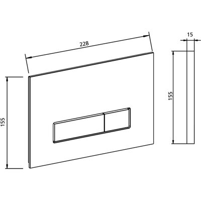 Kronenbach Plantec 2.0 Würfel Glas Betätigungsplatte - Actuator Plate Kronenbach Plantec 2.0 Würfel Glas Betätigungsplatte - Actuator Plate