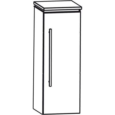 Puris Cool Line Highboard - Chrom - 1 Tür - 2 Glasböden - 30x30x84 cm Puris Cool Line Highboard - Chrom - 1 Tür - 2 Glasböden - 30x30x84 cm