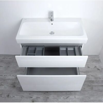 Kronenbach Plana 2.0 Waschtischunterschrank - Grifflose, 2 Schubladen, für Geberit iCon 90 cm Kronenbach Plana 2.0 Waschtischunterschrank - Grifflose, 2 Schubladen, für Geberit iCon 90 cm