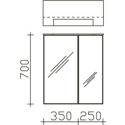 Pelipal Serie 6110 - Spiegelschrank - 60cm - LED-Beleuchtung Pelipal Serie 6110 - Spiegelschrank - 60cm - LED-Beleuchtung