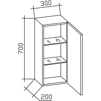 Pelipal Trentino Kleiderschrank - 1 Tür, 70x30cm Pelipal Trentino Kleiderschrank - 1 Tür, 70x30cm