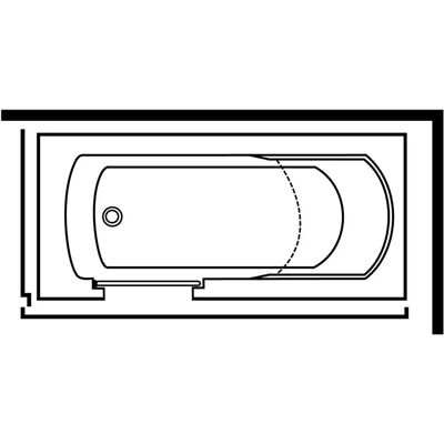 Steinkamp Easy Entry Bad - 160x75cm - Glazen Deur, Styrodur Paneel Steinkamp Easy Entry Bad - 160x75cm - Glazen Deur, Styrodur Paneel