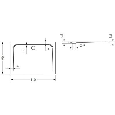 Steinkamp MBRBC11090AS Duschwanne - 110x90cm, Antirutsch, Superflach Steinkamp MBRBC11090AS Duschwanne - 110x90cm, Antirutsch, Superflach