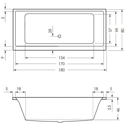 Steinkamp Life Badewanne 180 x 80 cm - Bathtub Steinkamp Life Badewanne 180 x 80 cm - Bathtub