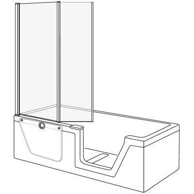 DUSCHOLUX Modell 421320351551070 - Badewannenabtrennung 160x75cm DUSCHOLUX Modell 421320351551070 - Badewannenabtrennung 160x75cm