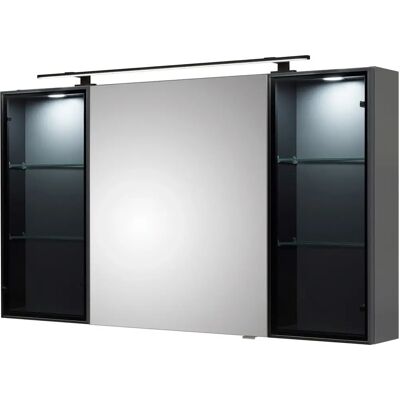 Pelipal Balto Spiegelschrank - LED, Schwarz Matt, 120x17x70.3cm Pelipal Balto Spiegelschrank - LED, Schwarz Matt, 120x17x70.3cm