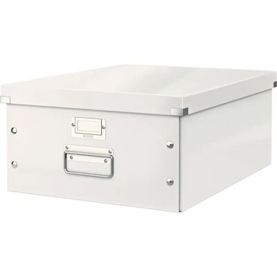 Leitz Leitz Click & Store WOW - Boîte de rangement, Blanche, Grande - Boîte de rangement Leitz Leitz Click & Store WOW - Boîte de rangement, Blanche, Grande - Boîte de rangement