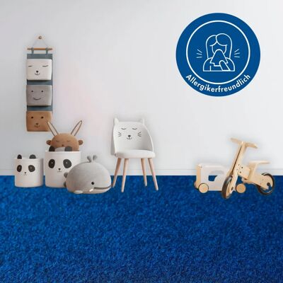 ANDIAMO Velours Sina Teppich - Blau, 400cm Breit - Teppich ANDIAMO Velours Sina Teppich - Blau, 400cm Breit - Teppich