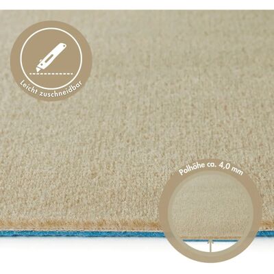 ANDIAMO Velours Kira Teppich - Weich, Strapazierfähig, Beige, 400x500cm ANDIAMO Velours Kira Teppich - Weich, Strapazierfähig, Beige, 400x500cm