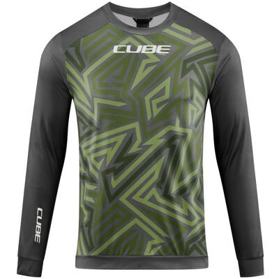 Maillot Longue Manche Cube ATX TM Vert - Vêtements Enduro - Publicité Maillot Longue Manche Cube ATX TM Vert - Vêtements Enduro - Publicité