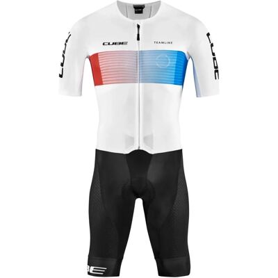 Tuta da Corsa Cube Race Teamline Bianca L - Abbigliamento da Ciclismo Tuta da Corsa Cube Race Teamline Bianca L - Abbigliamento da Ciclismo