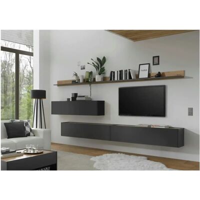 Möbel Kraft Graue Wohnwand - Anbauwand Möbel Kraft Graue Wohnwand - Anbauwand
