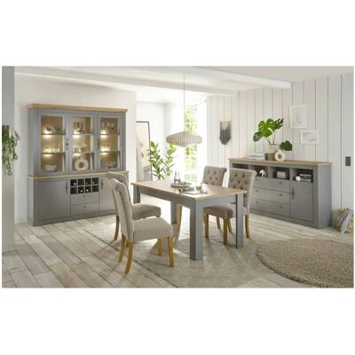 Möbel Kraft - 160x90cm Grauer Esstisch - Esstisch Möbel Kraft - 160x90cm Grauer Esstisch - Esstisch