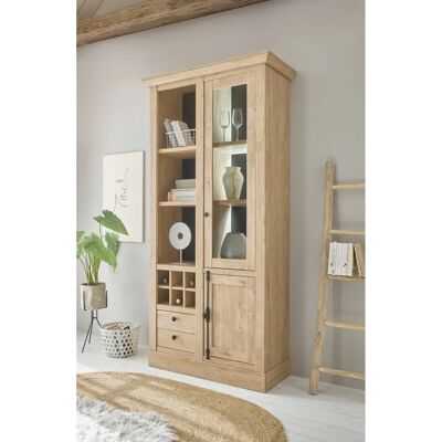 HOME AFFAIRE Cornwall Hochschrank - Landhausstil, Glasvitrine, Eiche Dekor HOME AFFAIRE Cornwall Hochschrank - Landhausstil, Glasvitrine, Eiche Dekor