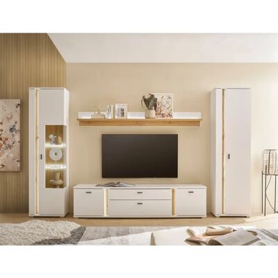 INOSIGN LONG ISLAND Weiß/Eiche - 330x200x42 cm - Wohnwand INOSIGN LONG ISLAND Weiß/Eiche - 330x200x42 cm - Wohnwand