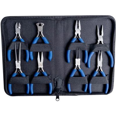 Mannesmann M10808 - Conjunto de pinças para eletrônica - 8 peças Mannesmann M10808 - Conjunto de pinças para eletrônica - 8 peças